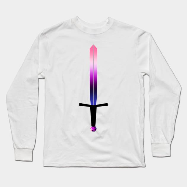 Genderfluid Sword Long Sleeve T-Shirt by nats-designs